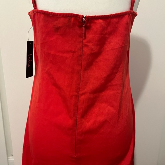 GORGEOUS MAXI RED DRESS GOWN - V CUT - STRAPS - Picture 8 of 8